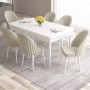 Extendable Dining Table & Chairs Set (7 Pieces) Roz - White, Cream White
Cream