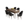 Extendable Dining Table & Chairs Set (7 Pieces) Roz - Baroque, Black Baroque
Black