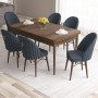 Extendable Dining Table & Chairs Set (7 Pieces) Roz - Baroque, Anthracite Baroque
Anthracite