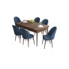 Extendable Dining Table & Chairs Set (7 Pieces) Roz - Baroque, Navy Blue Baroque
Navy Blue