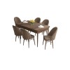 Extendable Dining Table & Chairs Set (7 Pieces) Roz - Baroque, Brown Baroque
Brown