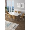 Extendable Dining Table & Chairs Set (7 Pieces) Zen - White, Cappuccino White
Cappuccino