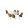 Extendable Dining Table & Chairs Set (7 Pieces) Zen - White, Cappuccino White
Cappuccino