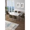 Extendable Dining Table & Chairs Set (7 Pieces) Zen - White, Brown White
Brown