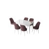 Extendable Dining Table & Chairs Set (7 Pieces) Zen - White, Dusty Rose White
Dusty Rose