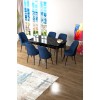 Extendable Dining Table & Chairs Set (7 Pieces) Zen - Black Marble, Navy Blue Black Marble
Navy Blue