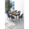 Extendable Dining Table & Chairs Set (7 Pieces) Zen - Baroque, Fume Baroque
Fume
