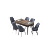 Extendable Dining Table & Chairs Set (7 Pieces) Zen - Baroque, Fume Baroque
Fume