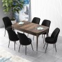 Extendable Dining Table & Chairs Set (7 Pieces) Zen - Baroque, Black Baroque
Black