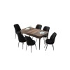 Extendable Dining Table & Chairs Set (7 Pieces) Zen - Baroque, Black Baroque
Black