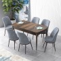 Extendable Dining Table & Chairs Set (7 Pieces) Zen - Baroque, Grey Baroque
Grey