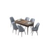 Extendable Dining Table & Chairs Set (7 Pieces) Zen - Baroque, Grey Baroque
Grey