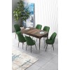 Extendable Dining Table & Chairs Set (7 Pieces) Zen - Baroque, Khaki Baroque
Khaki