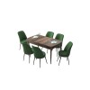 Extendable Dining Table & Chairs Set (7 Pieces) Zen - Baroque, Khaki Baroque
Khaki