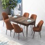 Extendable Dining Table & Chairs Set (7 Pieces) Zen - Baroque, Tile Red Baroque
Tile Red