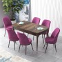 Extendable Dining Table & Chairs Set (7 Pieces) Zen - Baroque, Purple Baroque
Purple