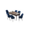 Extendable Dining Table & Chairs Set (7 Pieces) Zen - Baroque, Navy Blue Baroque
Navy Blue
