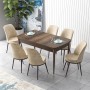 Extendable Dining Table & Chairs Set (7 Pieces) Zen - Baroque, Cream Baroque
Cream