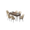 Extendable Dining Table & Chairs Set (7 Pieces) Zen - Baroque, Cream Baroque
Cream