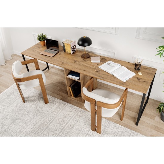 Hanah Home Study Desk Twin Study Desk - Atlantic Pine Atlantic Pine
Black