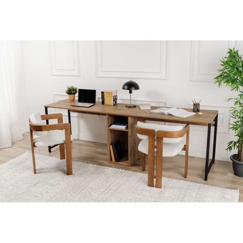 Hanah Home Study Desk Twin Study Desk - Atlantic Pine Atlantic Pine
Black