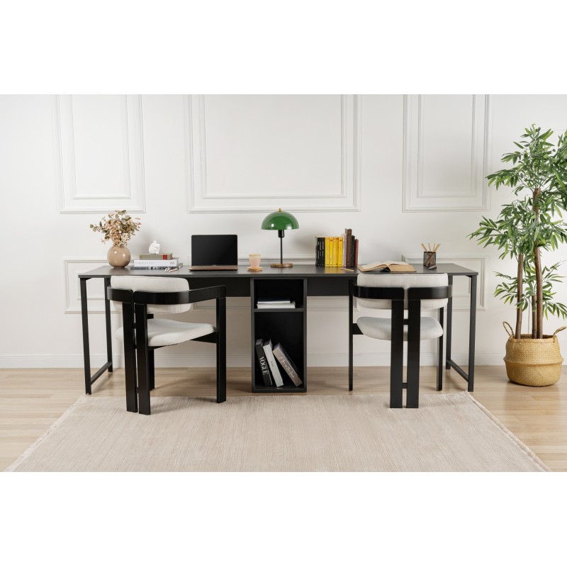 Hanah Home Study Desk Twin Study Desk - Anthracite Anthracite
Black