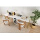 Hanah Home Study Desk Twin Study Desk - White White 
Gold