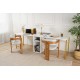 Hanah Home Study Desk Twin Study Desk - White White 
Gold