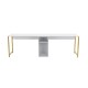Hanah Home Study Desk Twin Study Desk - White White 
Gold