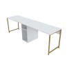 Hanah Home Study Desk Twin Study Desk - White White 
Gold