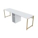 Hanah Home Study Desk Twin Study Desk - White White 
Gold