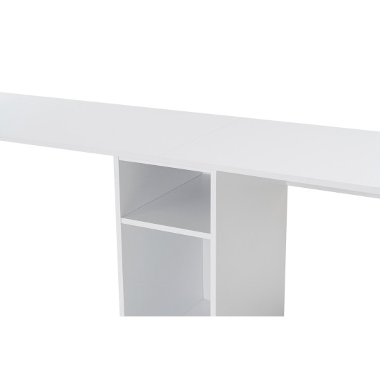 Hanah Home Study Desk Twin Study Desk - White White 
Gold