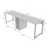 Hanah Home Study Desk Twin Study Desk - White White 
Gold