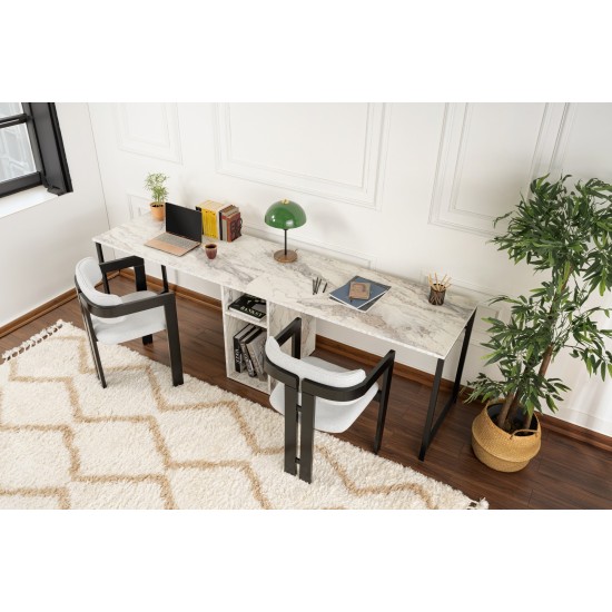Hanah Home Study Desk Twin Study Desk - Freesia Freesia
Black