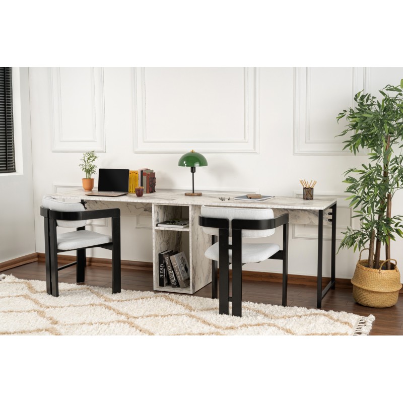 Hanah Home Study Desk Twin Study Desk - Freesia Freesia
Black