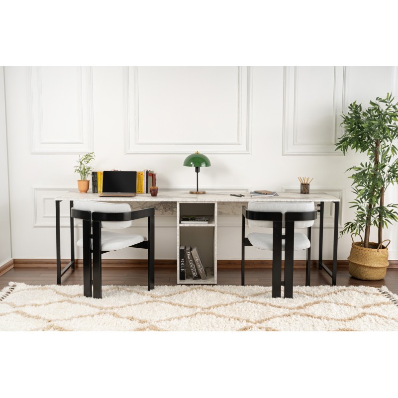Hanah Home Study Desk Twin Study Desk - Freesia Freesia
Black