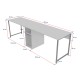 Hanah Home Study Desk Twin Study Desk - Freesia Freesia
Black