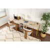 Hanah Home Study Desk Twin Study Desk - Travertine, Gold Travertine 
Gold