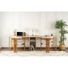 Hanah Home Study Desk Twin Study Desk - Travertine, Gold Travertine 
Gold
