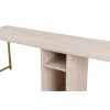 Hanah Home Study Desk Twin Study Desk - Travertine, Gold Travertine 
Gold