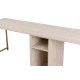 Hanah Home Study Desk Twin Study Desk - Travertine, Gold Travertine 
Gold