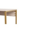 Hanah Home Study Desk Twin Study Desk - Travertine, Gold Travertine 
Gold