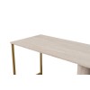 Hanah Home Study Desk Twin Study Desk - Travertine, Gold Travertine 
Gold
