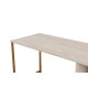 Hanah Home Study Desk Twin Study Desk - Travertine, Gold Travertine 
Gold