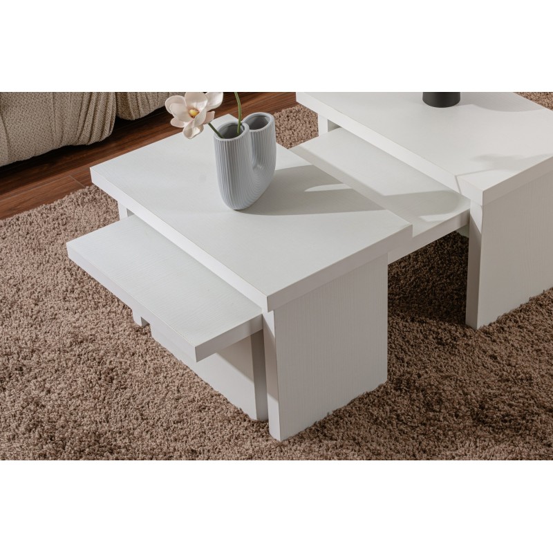 Hanah Home Coffee Table Sanctuary - Wood White Wood White