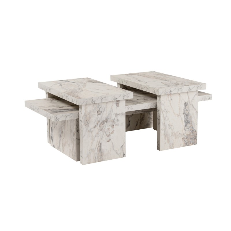 Hanah Home Coffee Table Sanctuary - Fressia Marble Freesia Marble