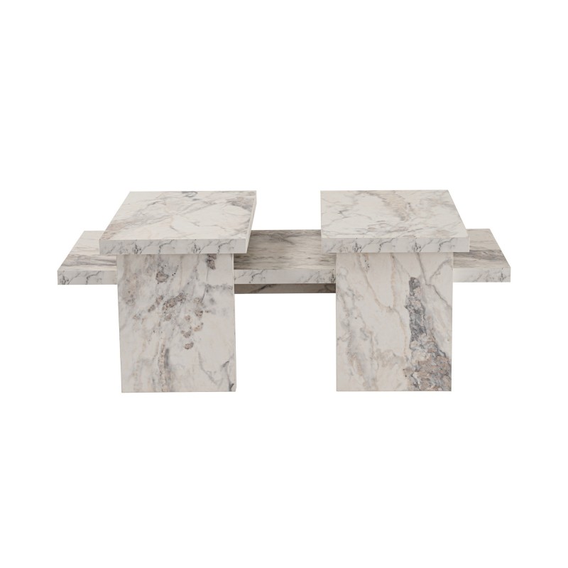 Hanah Home Coffee Table Sanctuary - Fressia Marble Freesia Marble