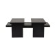 Coffee Table Sanctuary - Wood Black Wood Black Hanah Home Coffee Table Sanctuary - Wood Black Wood Black