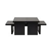 Hanah Home Coffee Table Sanctuary - Wood Black Wood Black