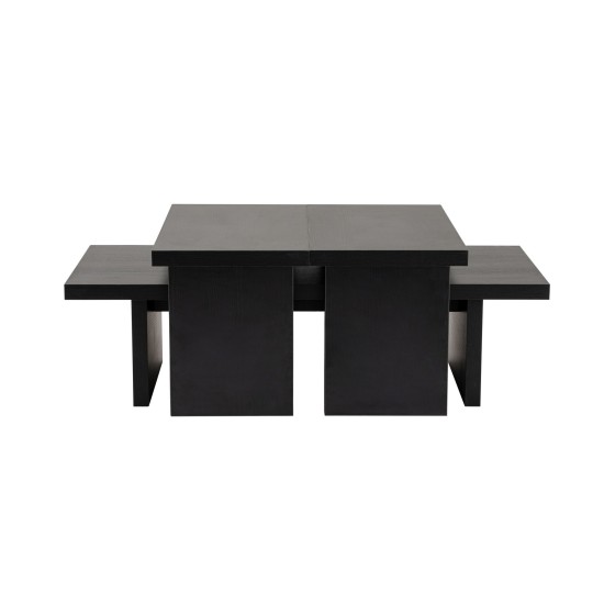 Coffee Table Sanctuary - Wood Black Wood Black Hanah Home Coffee Table Sanctuary - Wood Black Wood Black